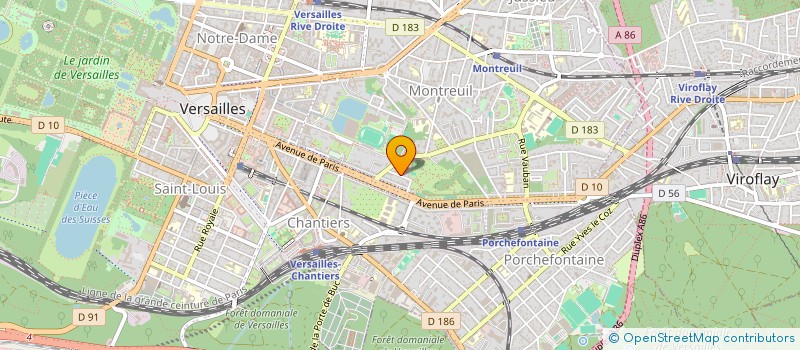 localisation de l'entreprise CONSEIL DEP CHIRURGIE DENTISTE à VERSAILLES