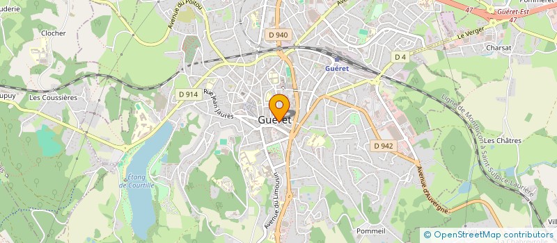 localisation de l'entreprise CONSEIL DEP DE L'ACCES AU DROIT à GUERET