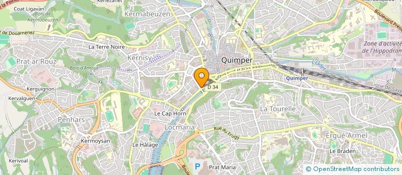 localisation de l'entreprise CONSEIL DEP DE L'ACCES AU DROIT  QUIMPER