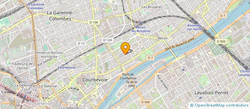 localisation de l'entreprise CONSEIL DEP ORDRE MASSEURS KINES à COURBEVOIE