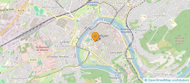 localisation de l'entreprise CONSEIL DEPARTEMENTAL DE L'ACCES AU DROIT DU DOUBS à BESANCON