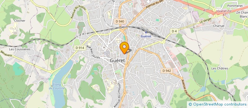 localisation de l'entreprise CONSEIL DEPARTEMENTAL DE L'ODRE DES CHIRURGIENS DENTISTES DE LA CREUSE à GUERET