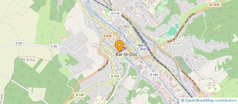 localisation de l'entreprise CONSEIL DEPARTEMENTAL DE L'ORDRE DES CHIRURGIENS DENTISTES DE LA MEUSE à BAR-LE-DUC
