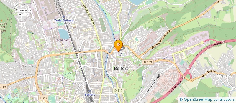 localisation de l'entreprise CONSEIL DEPARTEMENTAL DE L'ORDRE DES CHIRURGIENS-DENTISTES DU TERRITOIRE DE BELFORT  BELFORT