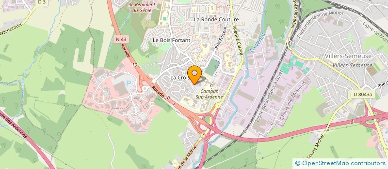localisation de l'entreprise CONSEIL DEPARTEMENTAL DE L ORDRE DES MASSEURS KINESITHERAPEUTES à CHARLEVILLE-MEZIERES