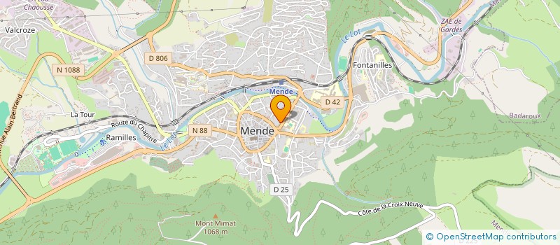 localisation de l'entreprise CONSEIL DEPARTEMENTAL DE L'ORDRE DES MASSEURS KINESITHERAPEUTES DE LOZERE  MENDE