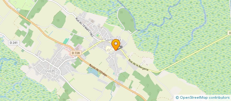 localisation de l'entreprise CONSEIL DEPARTEMENTAL DE L'ORDRE DES SAGES-FEMMES DE LA CHARENTE-MARITIME  SAINT-JUST-LUZAC