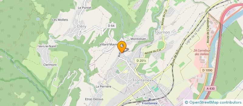 localisation de l'entreprise CONSEIL DEPARTEMENTAL DE L'ORDRE DES SAGES-FEMMES DE SAVOIE  FRONTENEX