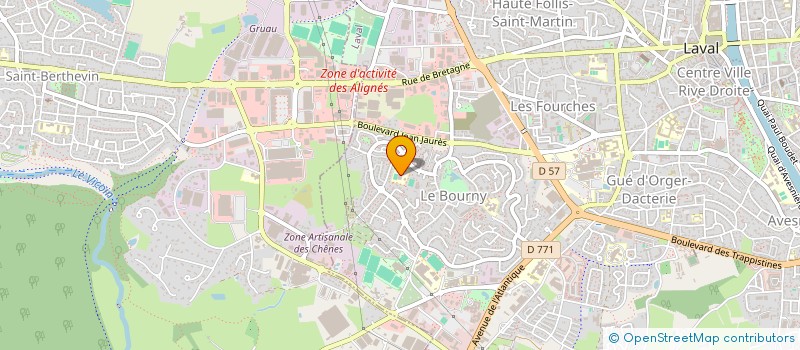 localisation de l'entreprise CONSEIL DEPARTEMENTAL DES PARENTS D'ELEVES F.C.P.E. DE LA MAYENNE à LAVAL