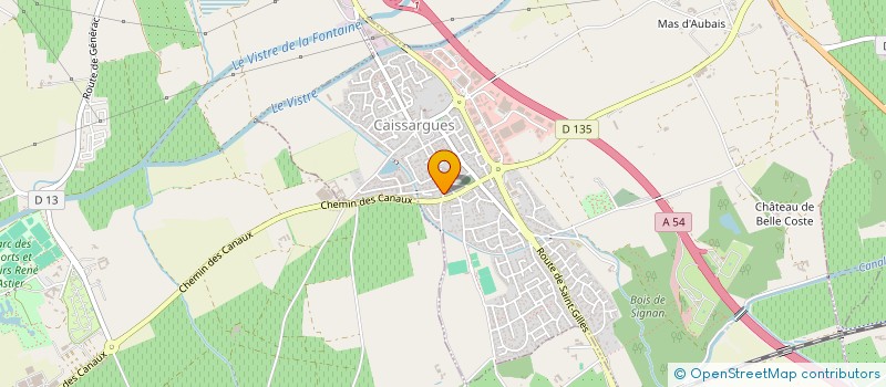 localisation de l'entreprise CONSEIL DES CHEVAUX DU DEPARTEMENT DU GARD  CAISSARGUES