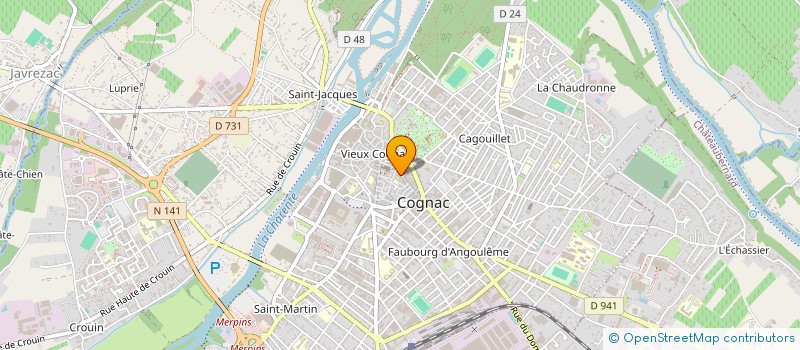 localisation de l'entreprise CONSEIL DEV OUEST CHARENTE PAYS COGNAC à COGNAC