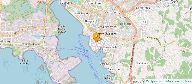 localisation de l'entreprise CONSEIL DEVELOPPEMENT CARAIBES  POINTE A PITRE