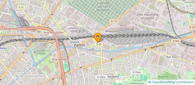 localisation de l'entreprise CONSEIL DIFFUSION TECHNIQUE à PANTIN