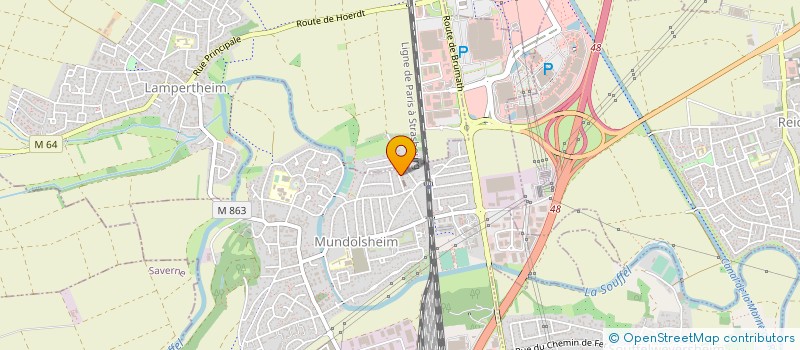 localisation de l'entreprise CONSEIL FABRIQUE DE L'EGLISE CATHOLIQUE  MUNDOLSHEIM