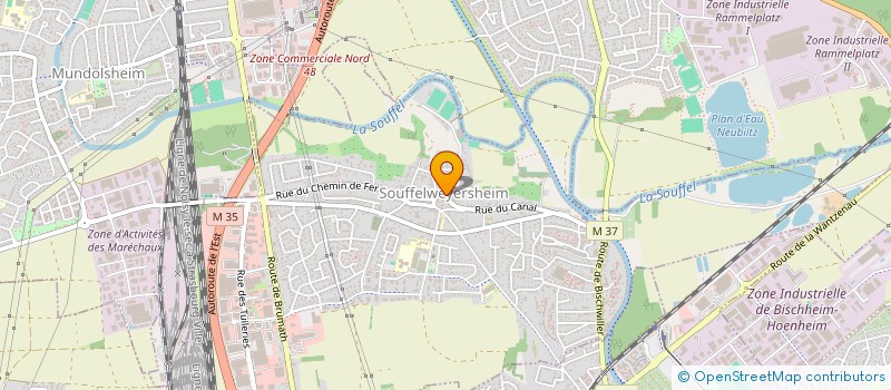 localisation de l'entreprise CONSEIL FABRIQUE DE L'EGLISE CATHOLIQUE  SOUFFELWEYERSHEIM
