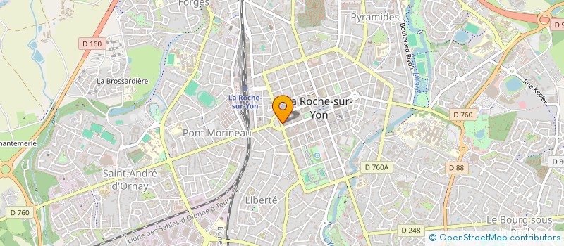 localisation de l'entreprise CONSEIL GESTION FINANCES ATLANTIQUE à LA ROCHE-SUR-YON
