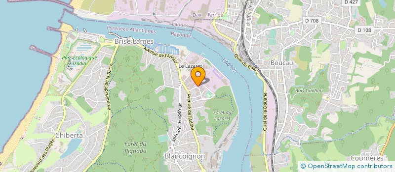localisation de l'entreprise CONSEIL GESTION & INFORMATIQUE à ANGLET