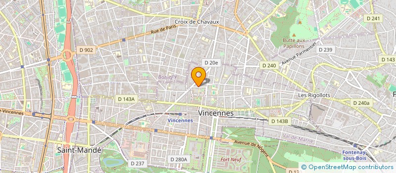 localisation de l'entreprise CONSEIL & GOUVERNANCE D'ENTREPRISES à VINCENNES
