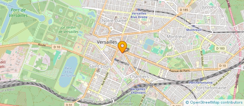 localisation de l'entreprise CONSEIL INTERNATIONAL BIODIVERSITE & IMMOBILIER à VERSAILLES