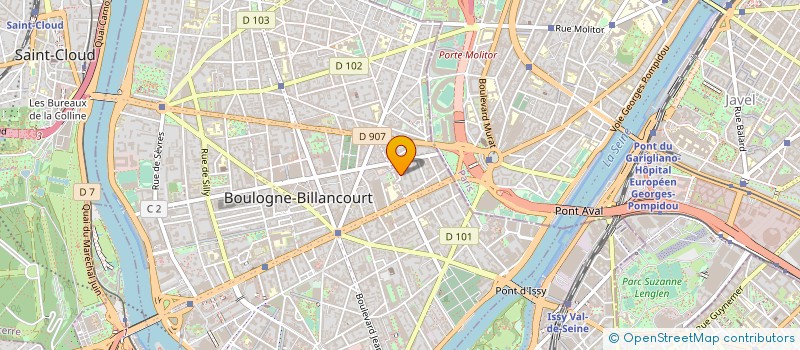 localisation de l'entreprise CONSEIL INVESTISSEMENT PAULINE ASSOCIES-C.I.P.A  BOULOGNE-BILLANCOURT