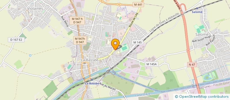 localisation de l'entreprise CONSEIL LOCAL DE PARENTS D'ELEVES DE L'ECOLE CHARLEMAGNE  LA BASSEE