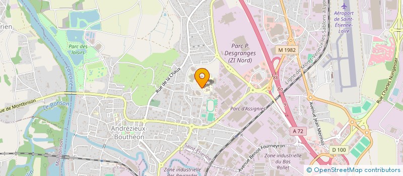 localisation de l'entreprise CONSEIL LOCAL F.C.P.E. POUR LES LYCEES FRANCOIS MAURIAC ET PIERRE DESGRANGES D'ANDREZIEUX-BOUTHEON  ANDREZIEUX-BOUTHEON