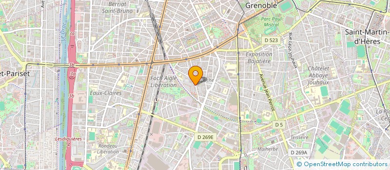 localisation de l'entreprise CONSEIL LOCAL FCPE CITE SCOLAIRE CHAMPOLLION GRENOBLE  GRENOBLE