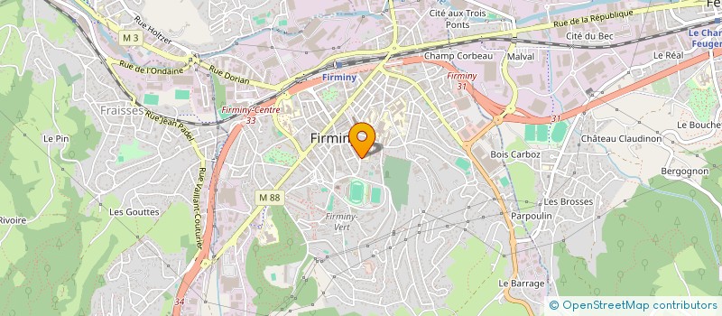 localisation de l'entreprise CONSEIL LOCAL FCPE COLLEGE W. ROUSSEAU FIRMINY  FIRMINY