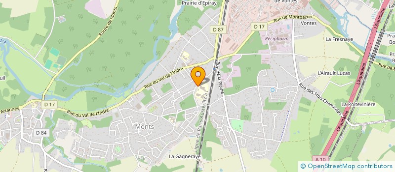 localisation de l'entreprise CONSEIL LOCAL FCPE DU COLLEGE VAL DE L'INDRE DE MONTS  MONTS