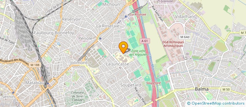 localisation de l'entreprise CONSEIL LOCAL PARENTS D'ELEVES LYCEE TECHNIQUE JOLIMONT à TOULOUSE