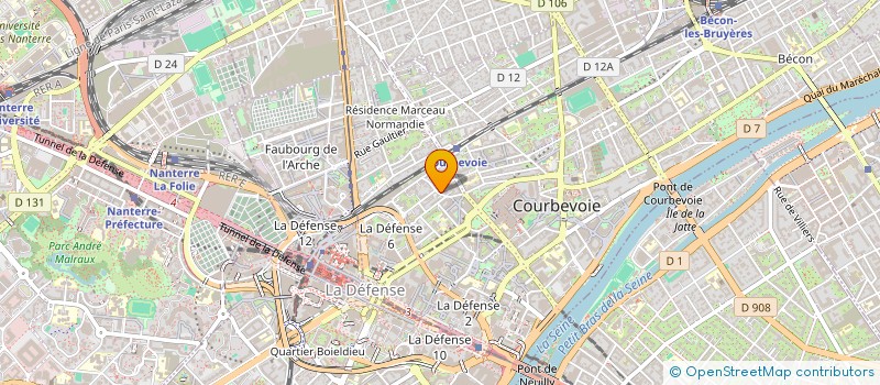 localisation de l'entreprise CONSEIL MEDIA COM à COURBEVOIE
