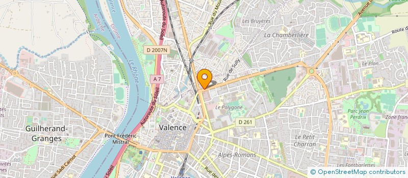 localisation de l'entreprise CONSEIL NATION PROFESSION AUTO RH.ALPES  VALENCE