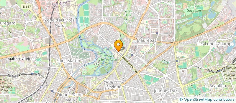 localisation de l'entreprise CONSEIL PARENTS D'ELEVES FCPE COLLEGE CLOTILDE VAUTIER  RENNES