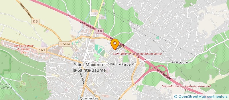 localisation de l'entreprise CONSEIL POUR LES AFFAIRES ET GESTION POUR ENTREPRISES (A.C.G.E.83) à SAINT-MAXIMIN-LA-SAINTE-BAUME