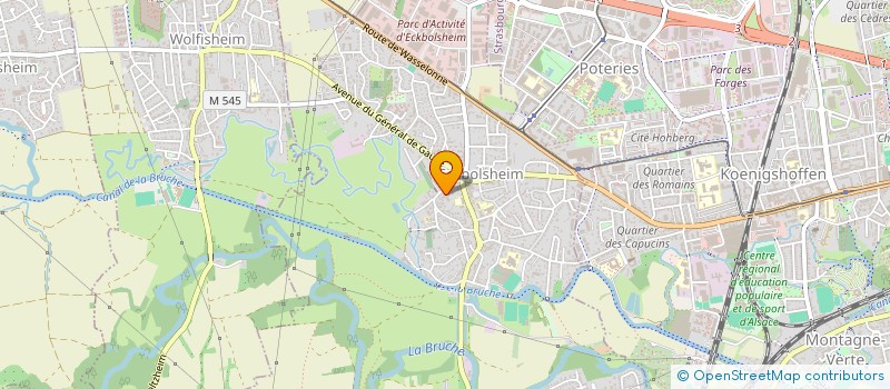 localisation de l'entreprise CONSEIL PRESBYTERAL EGLISE LUTHERIENNE - PAROISSE D'ECKBOLSHEIM  ECKBOLSHEIM