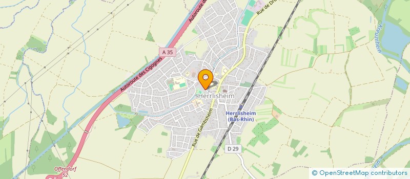 localisation de l'entreprise CONSEIL PRESBYTERAL EGLISE LUTHERIENNE - PAROISSE DE HERRLISHEIM - OFFENDORF - RIED-NORD  HERRLISHEIM