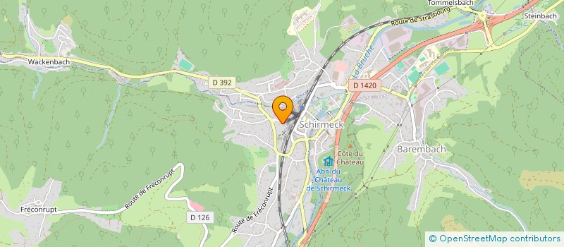 localisation de l'entreprise CONSEIL PRESBYTERAL EGLISE LUTHERIENNE - PAROISSE DE LA BROQUE SCHIRMECK  LA BROQUE