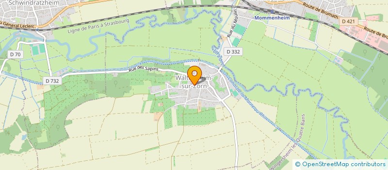 localisation de l'entreprise CONSEIL PRESBYTERAL EGLISE LUTHERIENNE - PAROISSE DE WALTENHEIM-SUR-ZORN  WALTENHEIM-SUR-ZORN