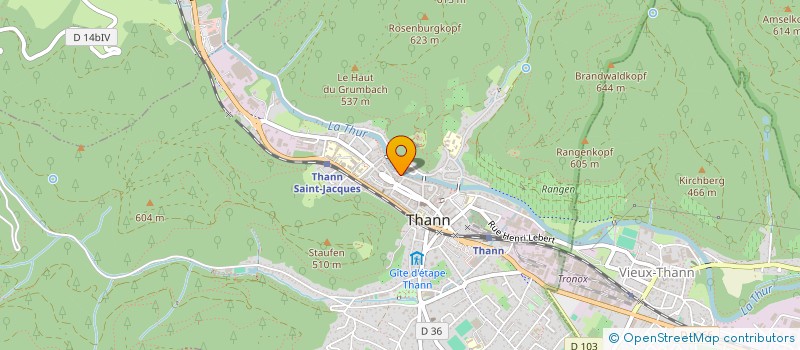 localisation de l'entreprise CONSEIL PRESBYTERAL EGLISE REFORMEE - PAROISSE DE THANN-VALLEE DE LA THUR  THANN