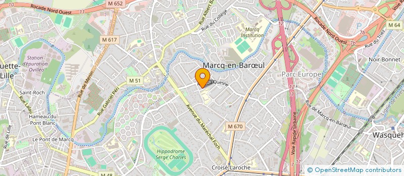 localisation de l'entreprise CONSEIL & RH DES CAPUCINES à MARCQ-EN-BARŒUL