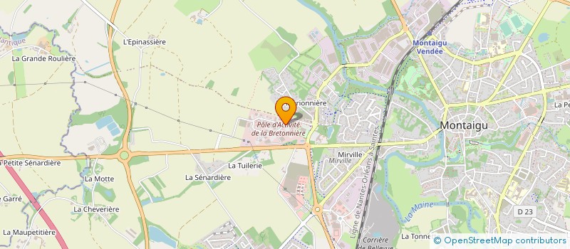 localisation de l'entreprise CONSEIL SECURITE FORMATION FRANCHISE & DEVELOPPEMENT à MONTAIGU-VENDEE