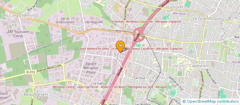 localisation de l'entreprise CONSEILS AMENAGEMENTS URBANISME FONCIERS  MERIGNAC