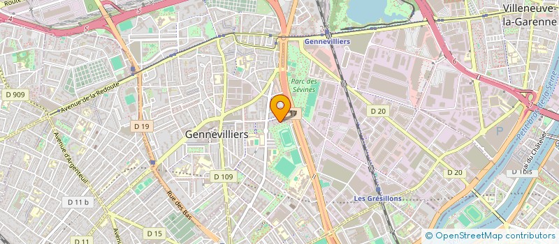 localisation de l'entreprise CONSEILS ET PRESTATIONS ADMINISTRATIVES - SPORTS à GENNEVILLIERS
