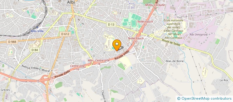 localisation de l'entreprise CONSEILS ETUDES TECHNIQUES INFRASTRUCURES VRD à ALBI