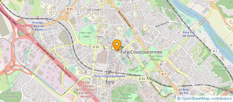 localisation de l'entreprise CONSEILS THERMIQUES ET FLUIDES à EVRY-COURCOURONNES