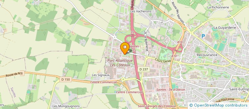 localisation de l'entreprise CONSERVATION & URGENCES DES TOITS EN SAINTONGE  SAINT-GEORGES-DES-COTEAUX