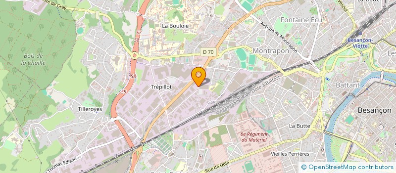 localisation de l'entreprise CONSERVATOIRE BOTANIQUE NATIONAL DE BOURGOGNE-FRANCHE-COMTE - OBSERVATOIRE REGIONAL DES INVERTEBRES  BESANCON