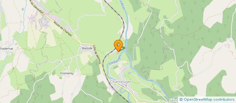 localisation de l'entreprise CONSERVATOIRE NATIONAL DU SAUMON SAUVAGE  CHANTEUGES