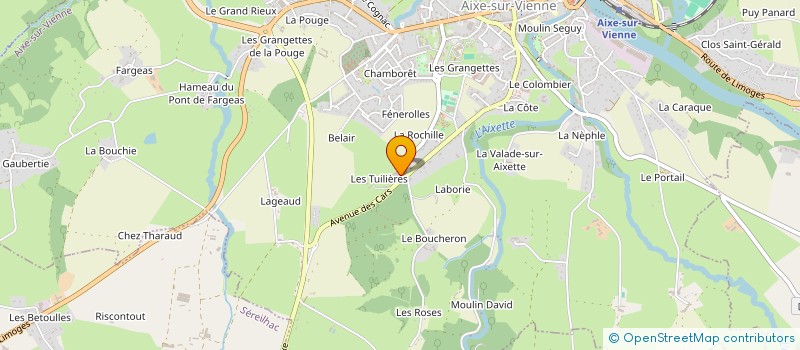 localisation de l'entreprise CONSERVERIE DES TUILIERES à AIXE-SUR-VIENNE