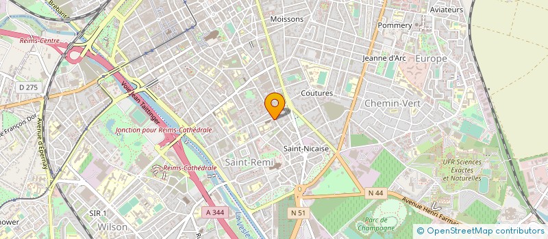 localisation de l'entreprise CONSOMMA LOGEMENT CADRE VIE LOCALE REIMS  REIMS